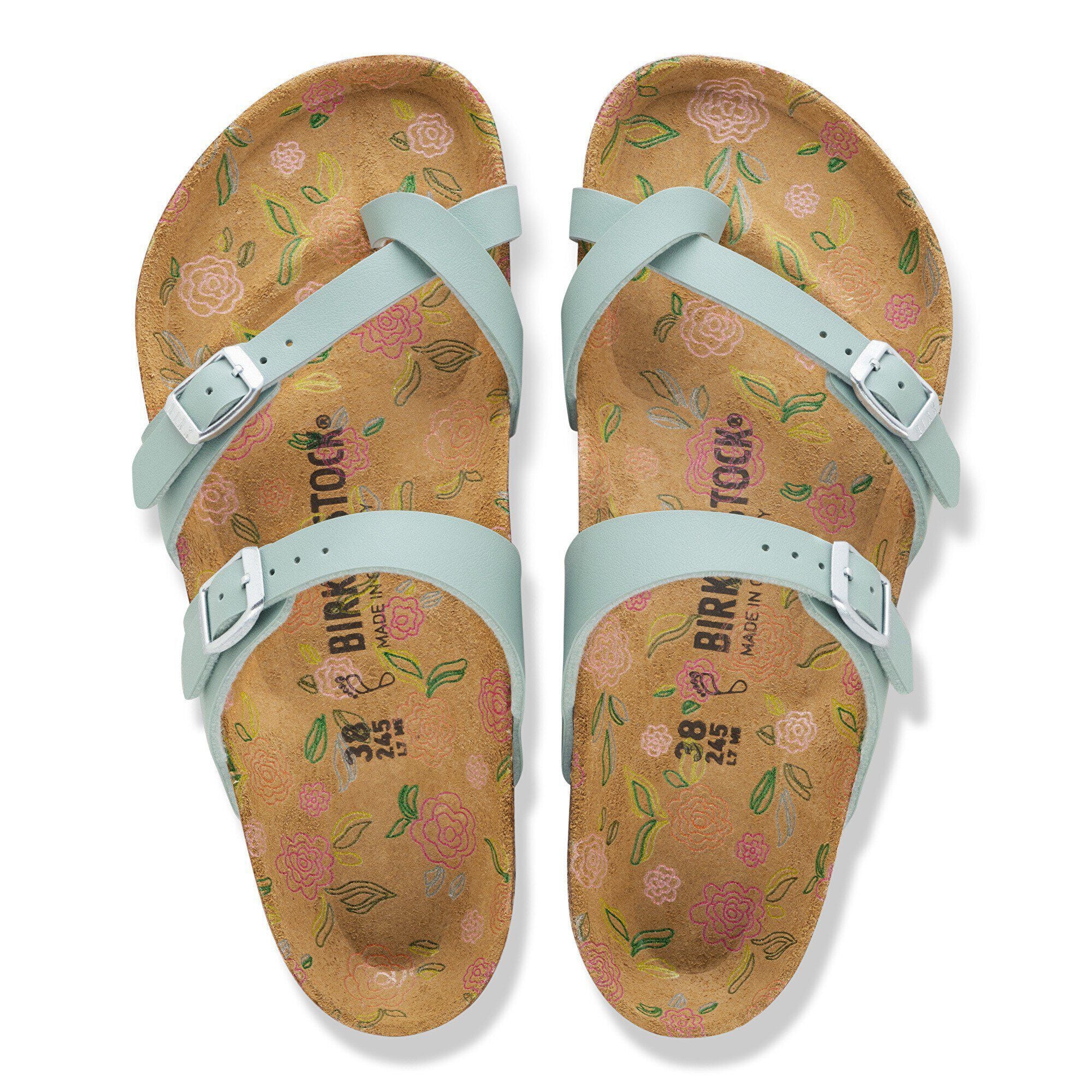 Birkenstock Mayari Womens Sandal Birko-Flor-Flowers Pure Sage 10