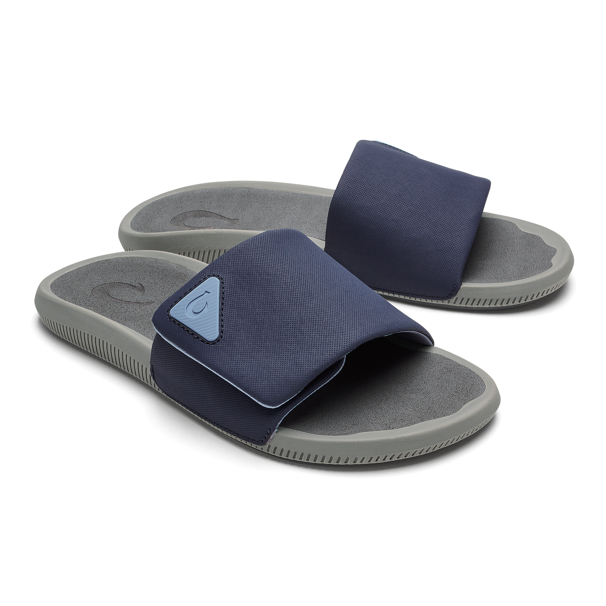 Olukai Ulele Slide Mens Sandal TF26-Blue Depth-Charcoal 11
