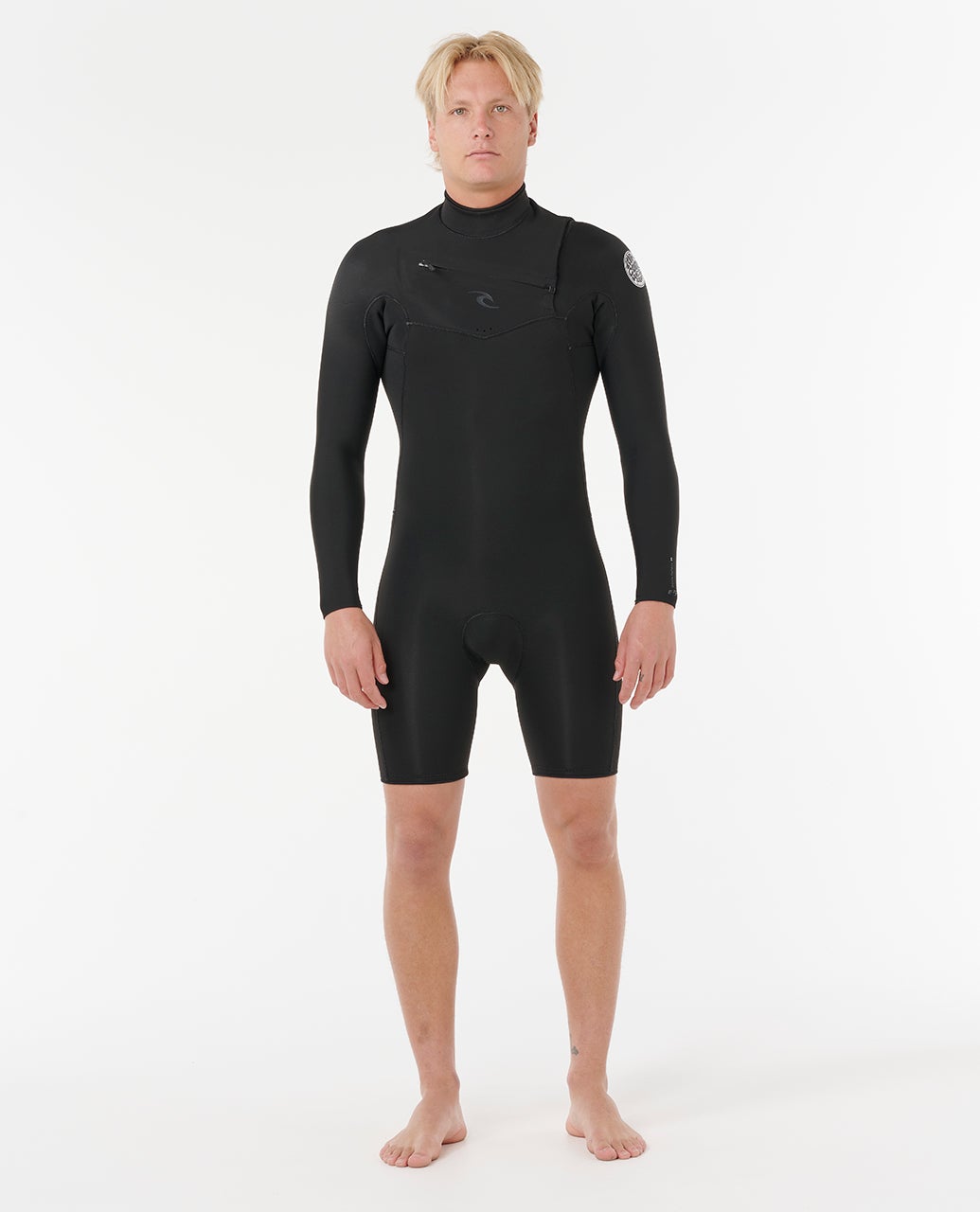 Rip Curl Mens Dawn Patrol 2/2 Long Sleeve Chest Zip Springsuit 0090-Black MT