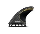 Futures Fins Vector 3/2 Blackstix + Thruster Fin Set Gold M