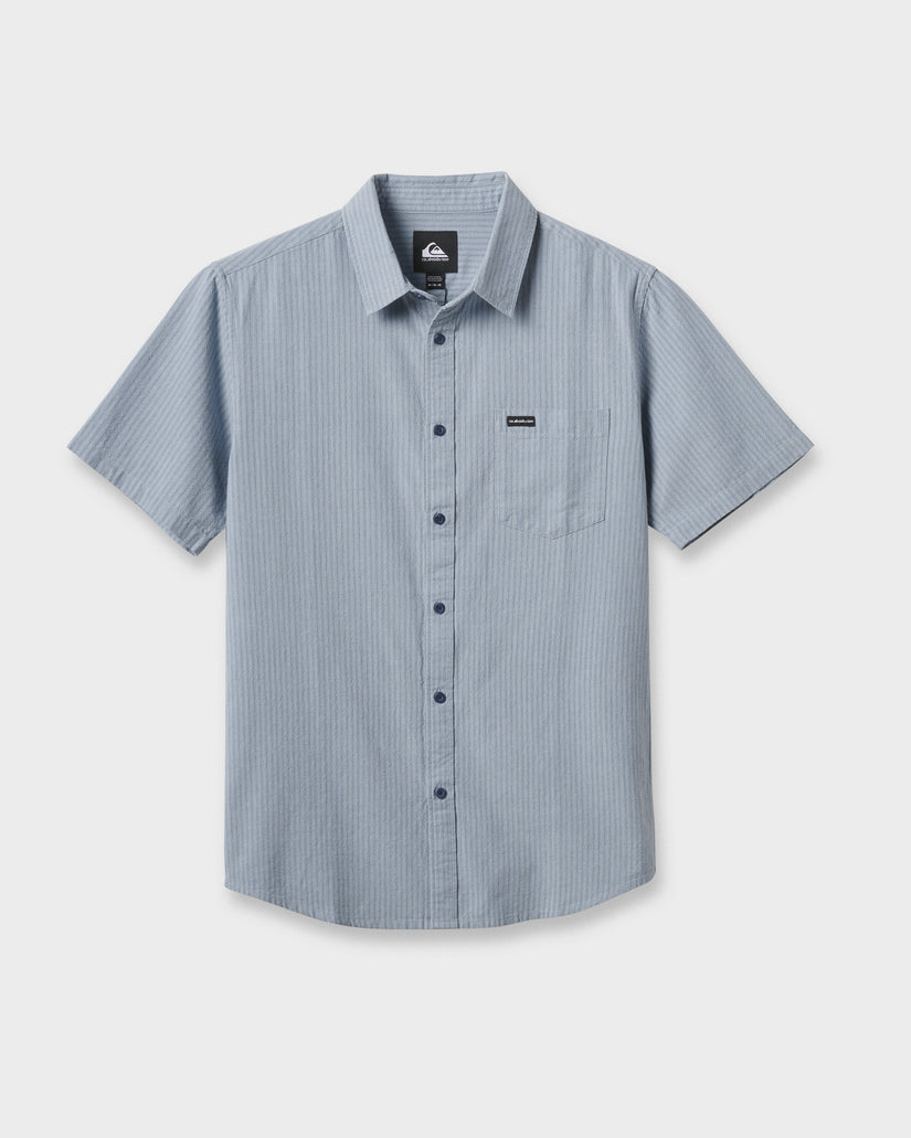 QUIKSILVER MIRRORED CLASSIC TEE CHR-CHARCOAL HEATHER L