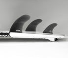 Futures Fins Rasta 3/2 Reverse Twin+1 Fiberglass Twin Fins Smoke