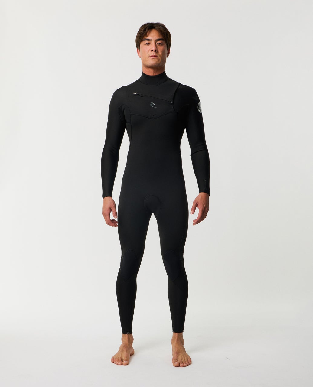 Rip Curl Mens Dawn Patrol 3/2 Chest Zip Wetsuit 0090-Black XL