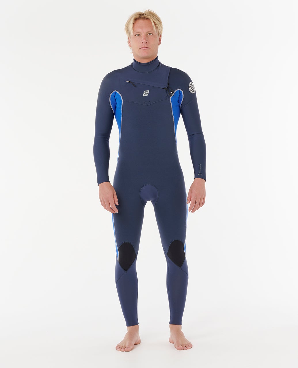 Rip Curl Mens Dawn Patrol 3/2 Chest Zip Wetsuit 2141-Electric Cobalt XL
