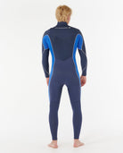 Rip Curl Mens Dawn Patrol 3/2 Chest Zip Wetsuit 2141-Electric Cobalt XL