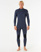Rip Curl Mens Dawn Patrol 3/2 Back Zip Wetsuit 4099-Slate LS