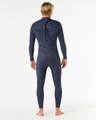 Rip Curl Mens Dawn Patrol 3/2 Back Zip Wetsuit 4099-Slate S