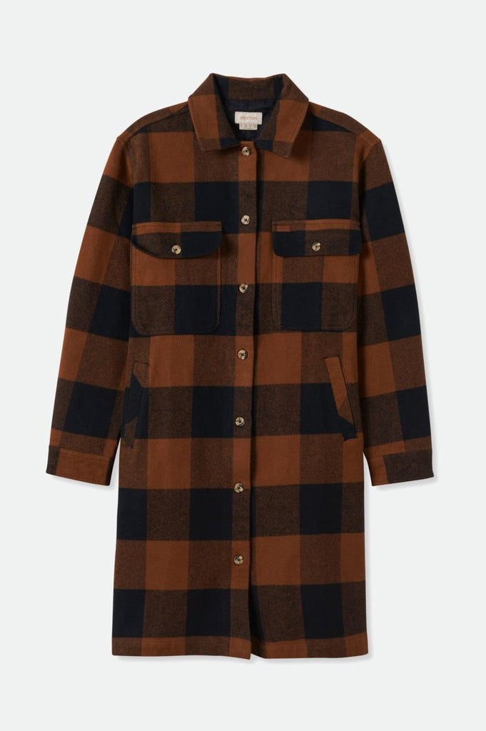 Bowery Womens Long Jacket - Bison.