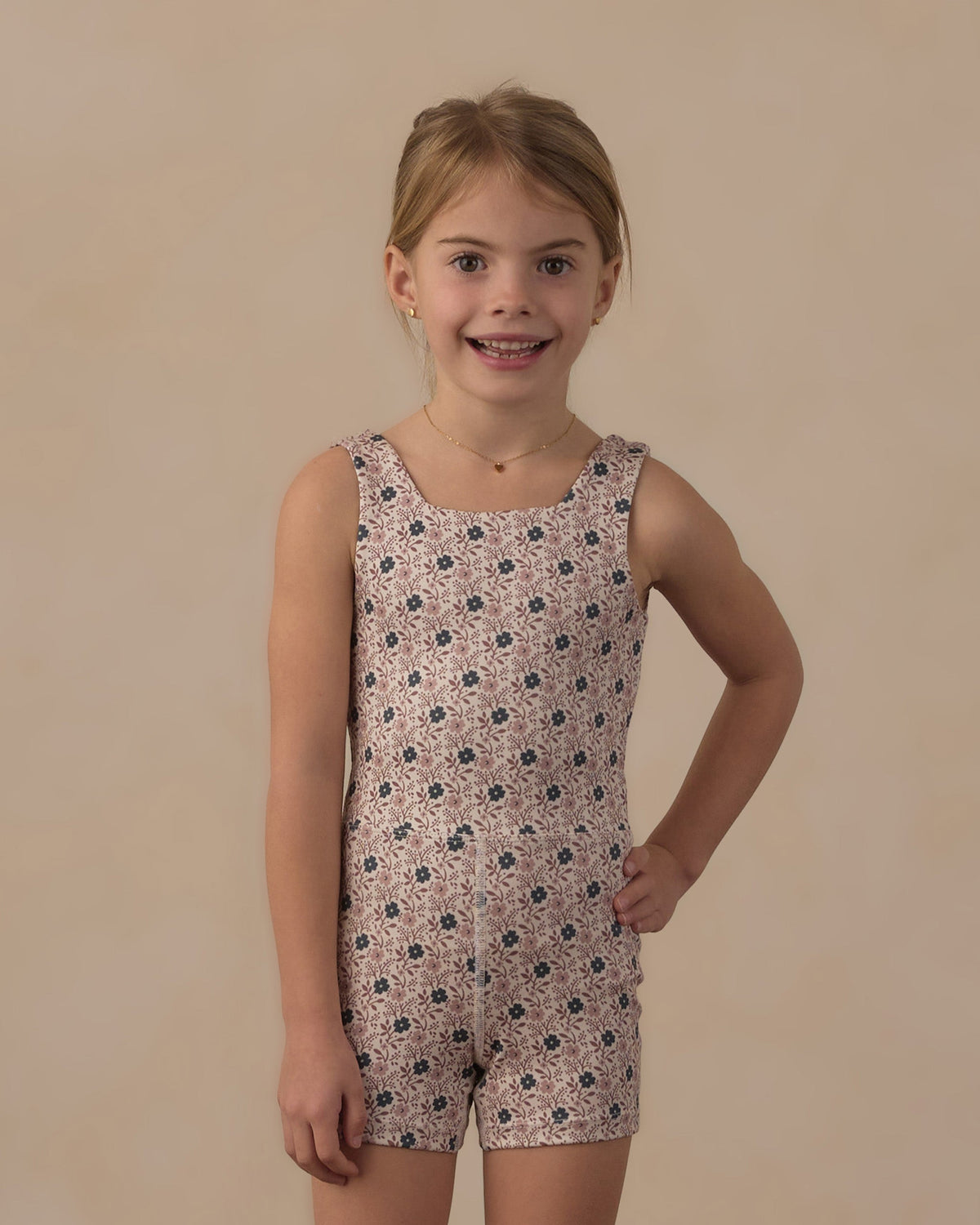 Rylee and Cru Malibu Bodysuit Blue Primrose 6-7Y