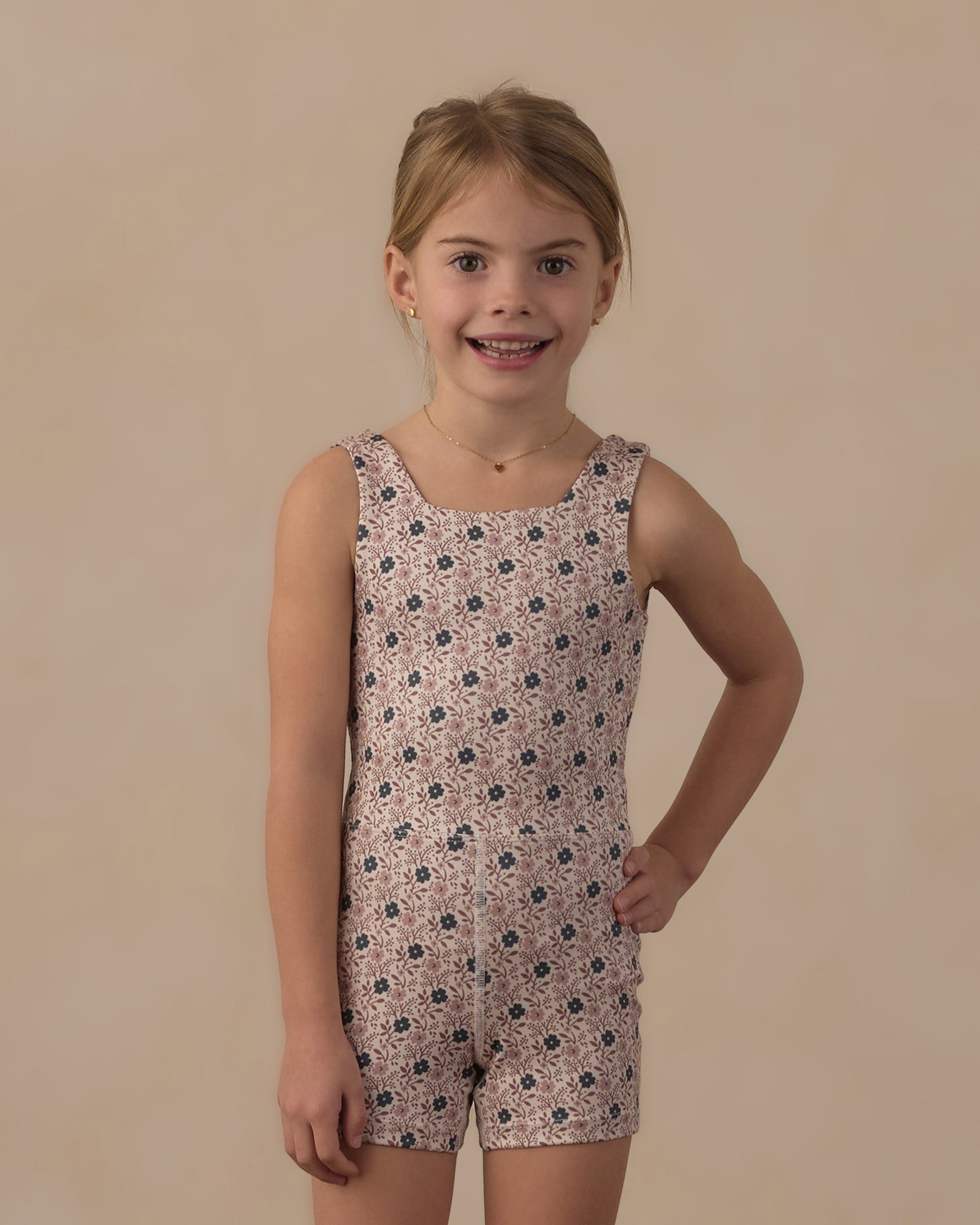 Rylee and Cru Malibu Bodysuit Blue Primrose 6-7Y