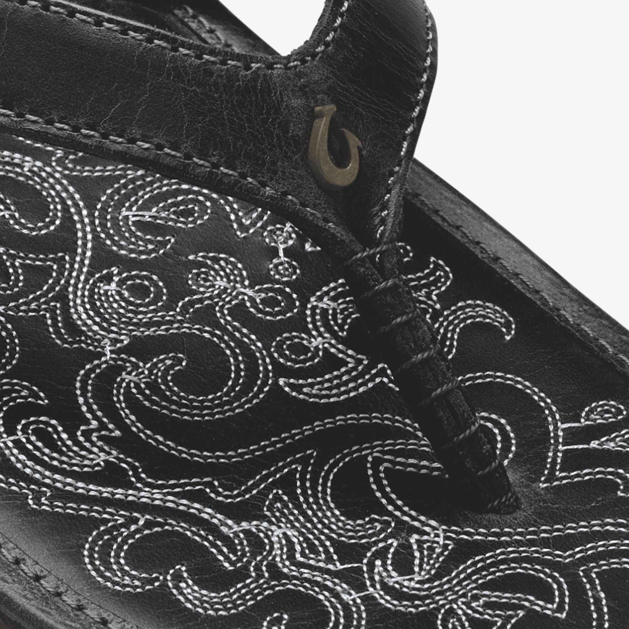 Olukai Paniolo Womens Sandal OXOX-Onyx-Onyx 8
