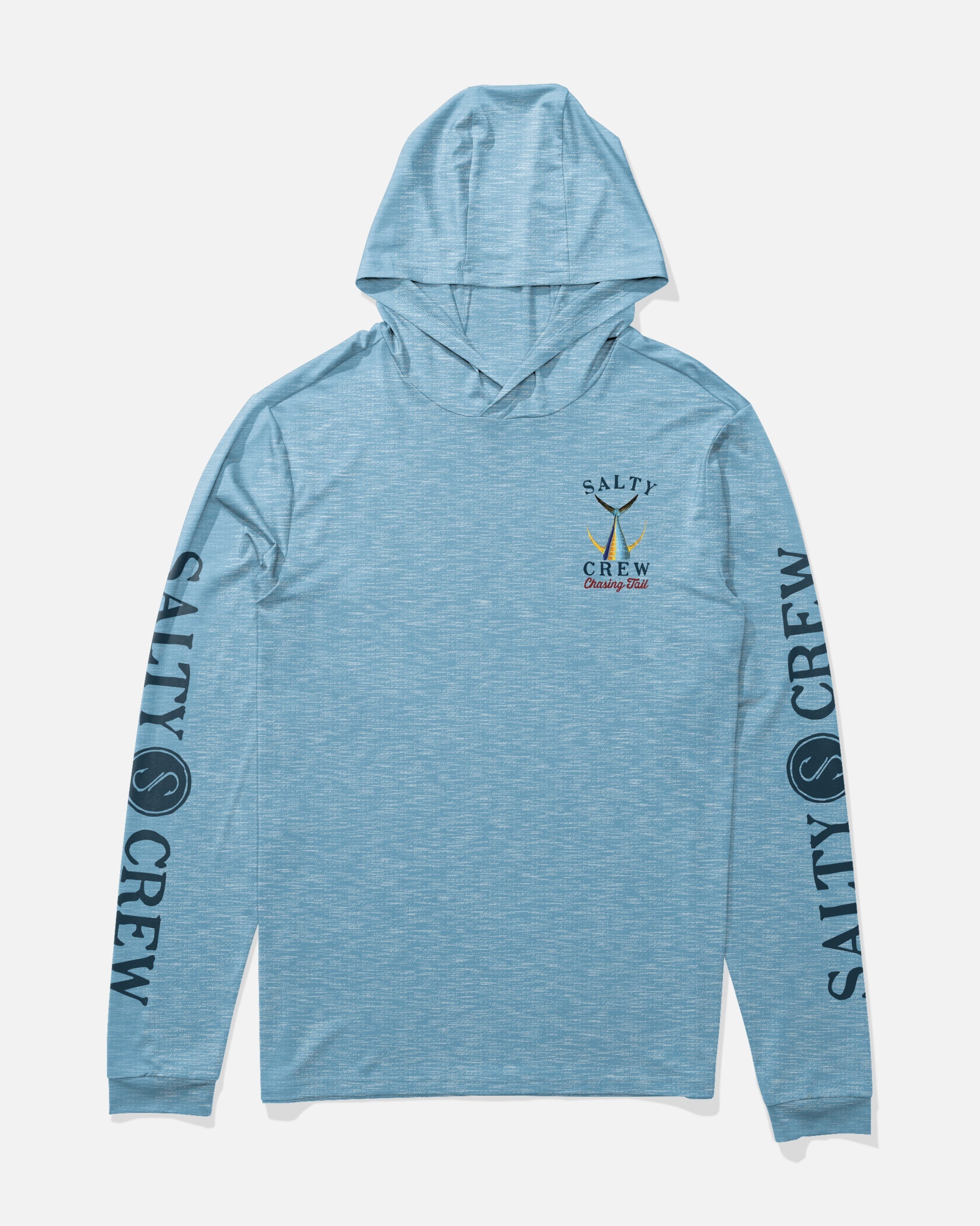 Salty Crew Tailed Hooded Sun Shirt Blue Heather XL
