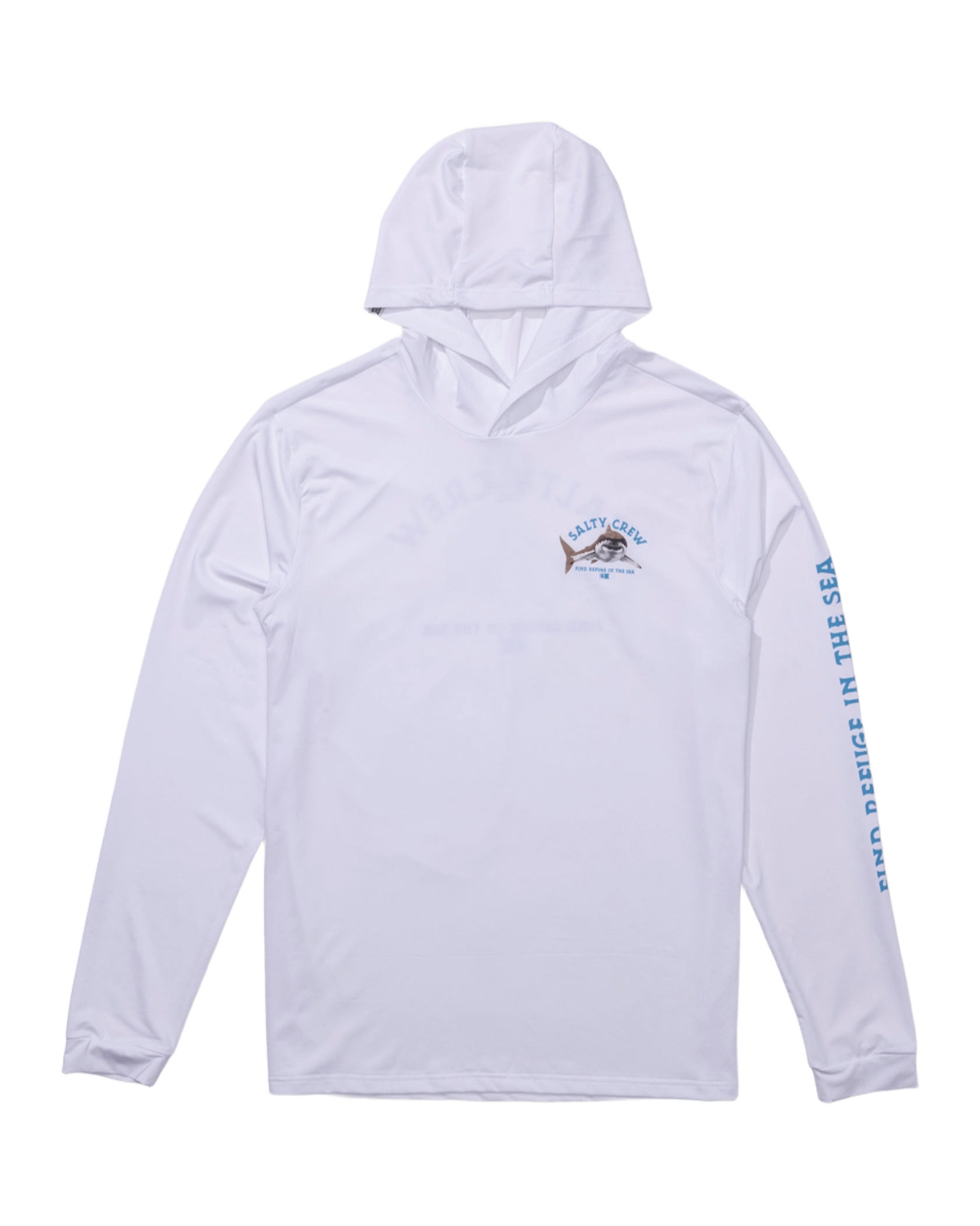 Salty Crew Lurking Hooded Sunshirt White XXL