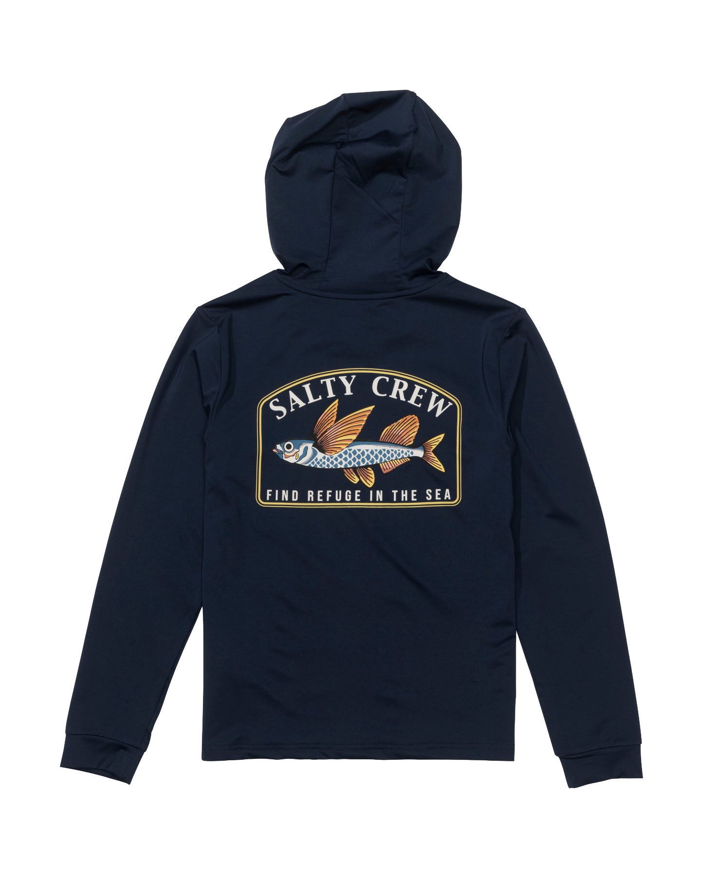 SALTY CREW FLYHOME BOY HOOD SUNSHIRT Navy L
