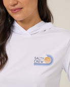 Salty Crew Ombre Wave Hood Sunshirt - White XS