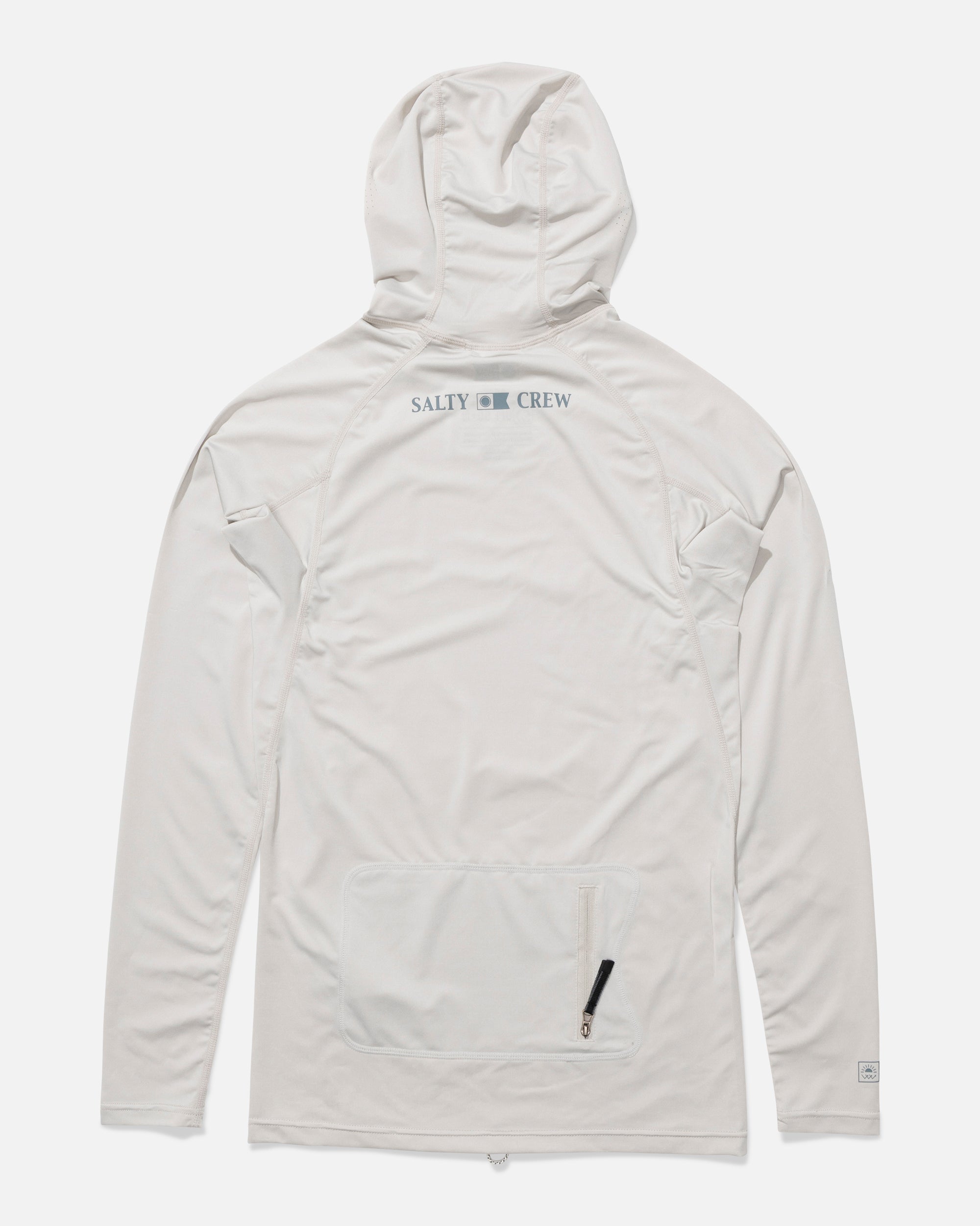 Salty Crew Apex Hood Surf Rashguard - Light Grey L