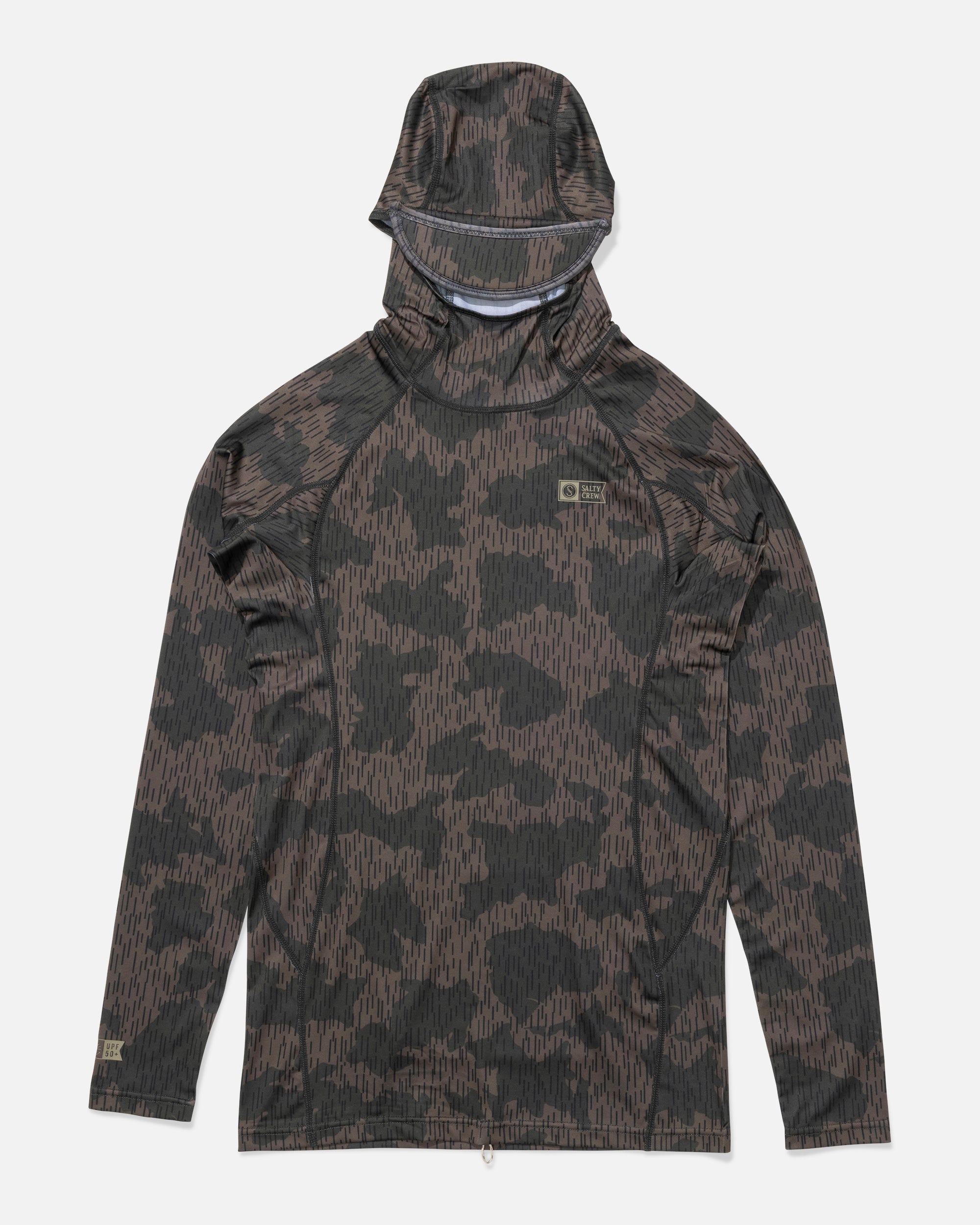 Salty Crew Apex Hood Surf Rashguard - Recon Camo M