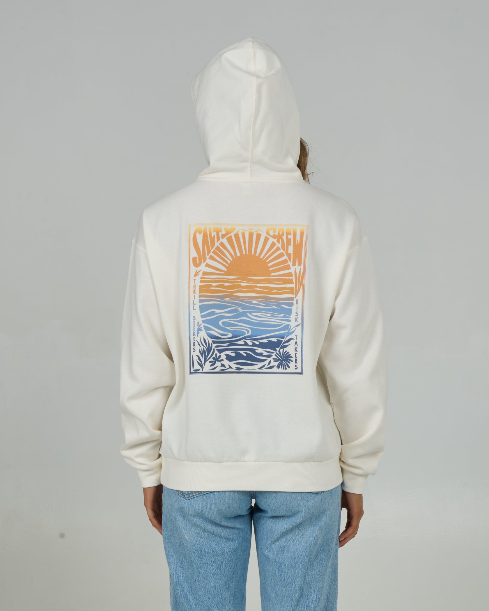 SALTY CREW POSTED HOODY OFF WHITE M