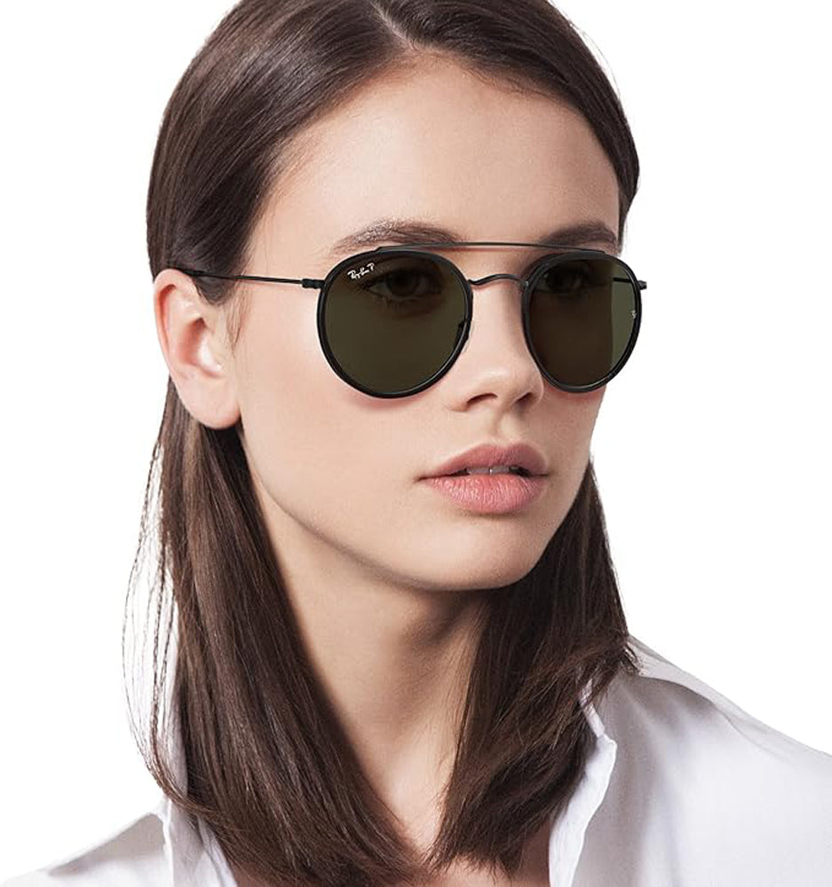 Ray-Ban Round Double Bridge Polarized Sunglasses