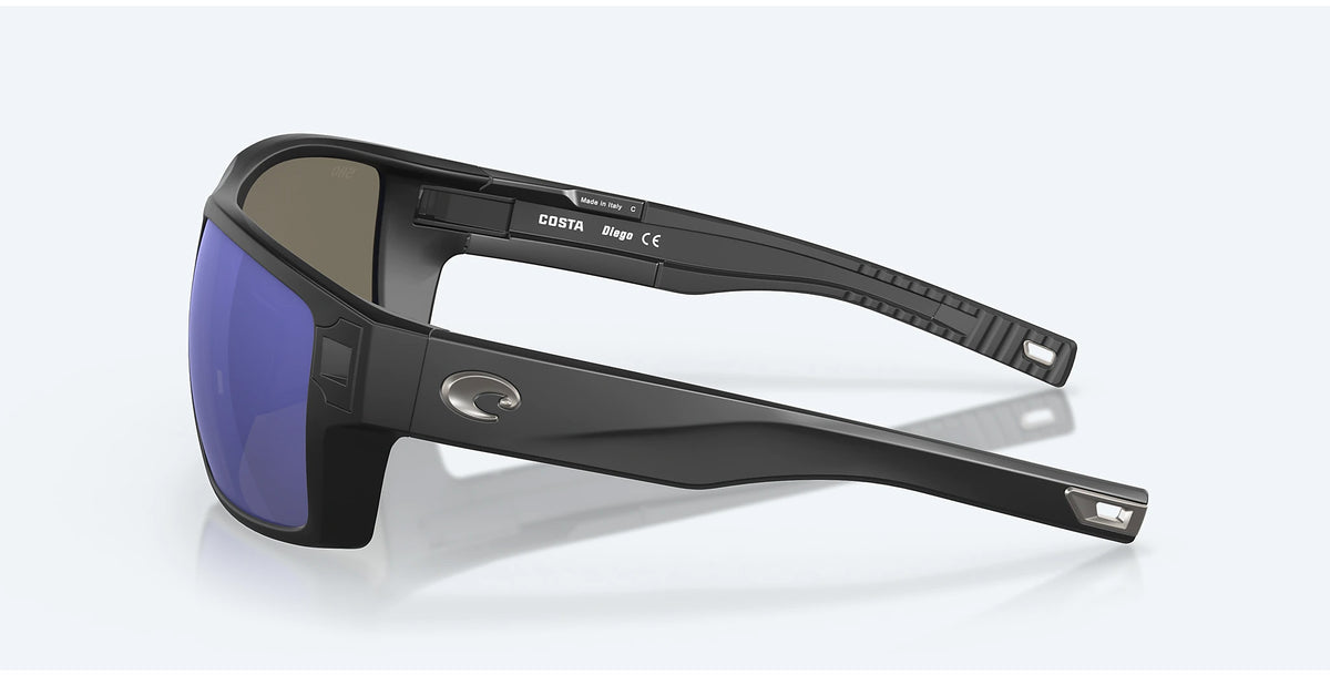 Costa Del Mar Diego Polarized Sunglasses  MatteBlack BlueMirror 580G