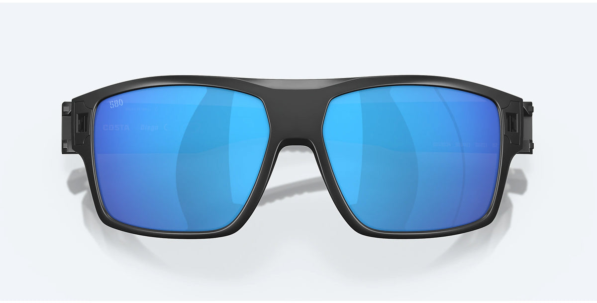 Costa Del Mar Diego Polarized Sunglasses  MatteBlack BlueMirror 580G