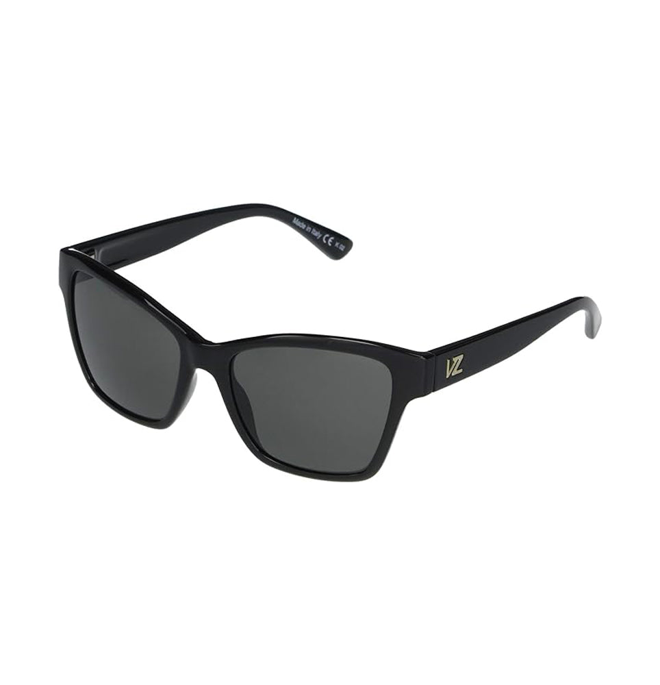 Von Zipper Val Sunglasses BKG-BlackGloss Grey CatEye