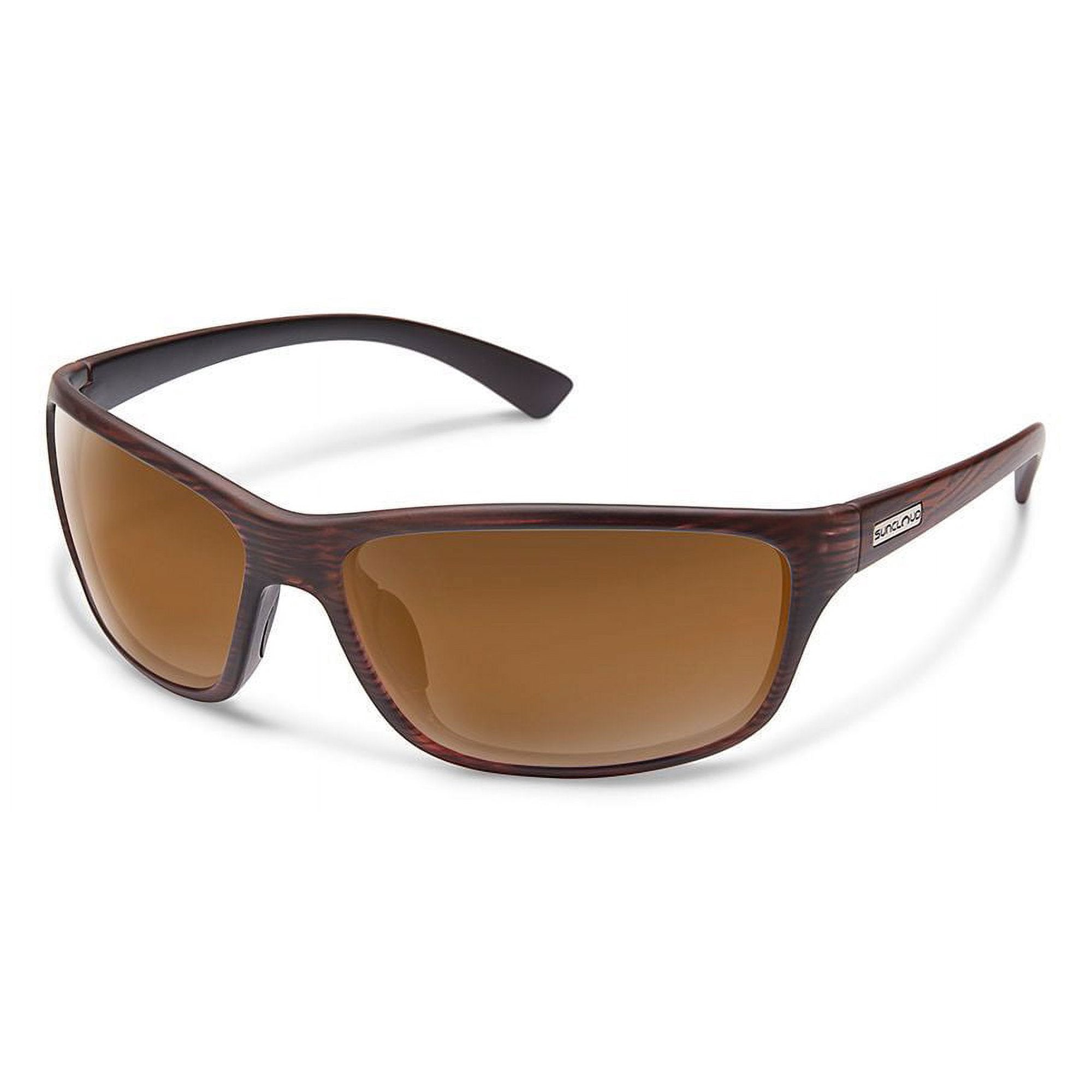 SunCloud Sentry Polarized Sunglasses  BurnishedBrown Brown Wrap