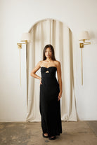 Blanco Twist Front Maxi Dress Black S