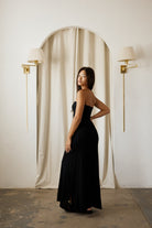 Blanco Twist Front Maxi Dress Black L