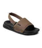 Reef Little One Slide Boys Sandal Black-Tan 4 C