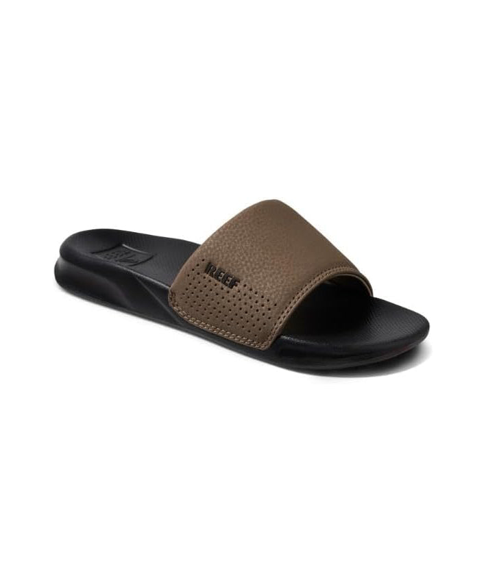 Reef One Slide Boys Sandal Black-Tan 1 Y