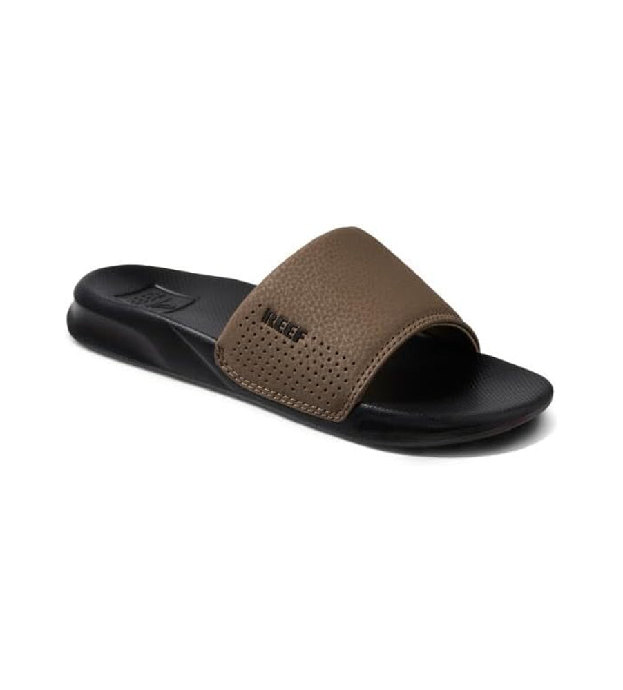 Reef One Slide Boys Sandal Black-Tan 5 Y