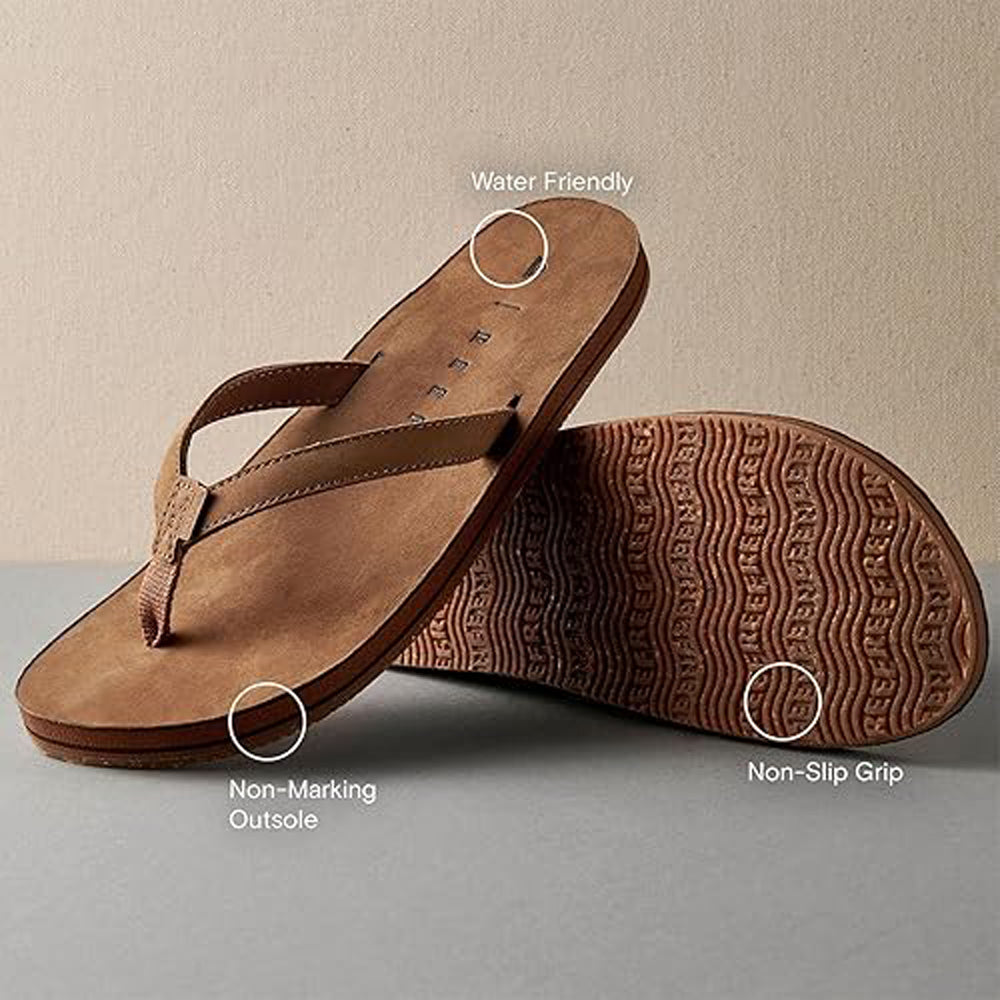 Reef Solana Leather Womens Sandal Tan 6
