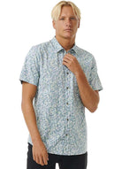 RIP CURL FLORAL REEF S/S SHIRT 3136-BLUESTONE L