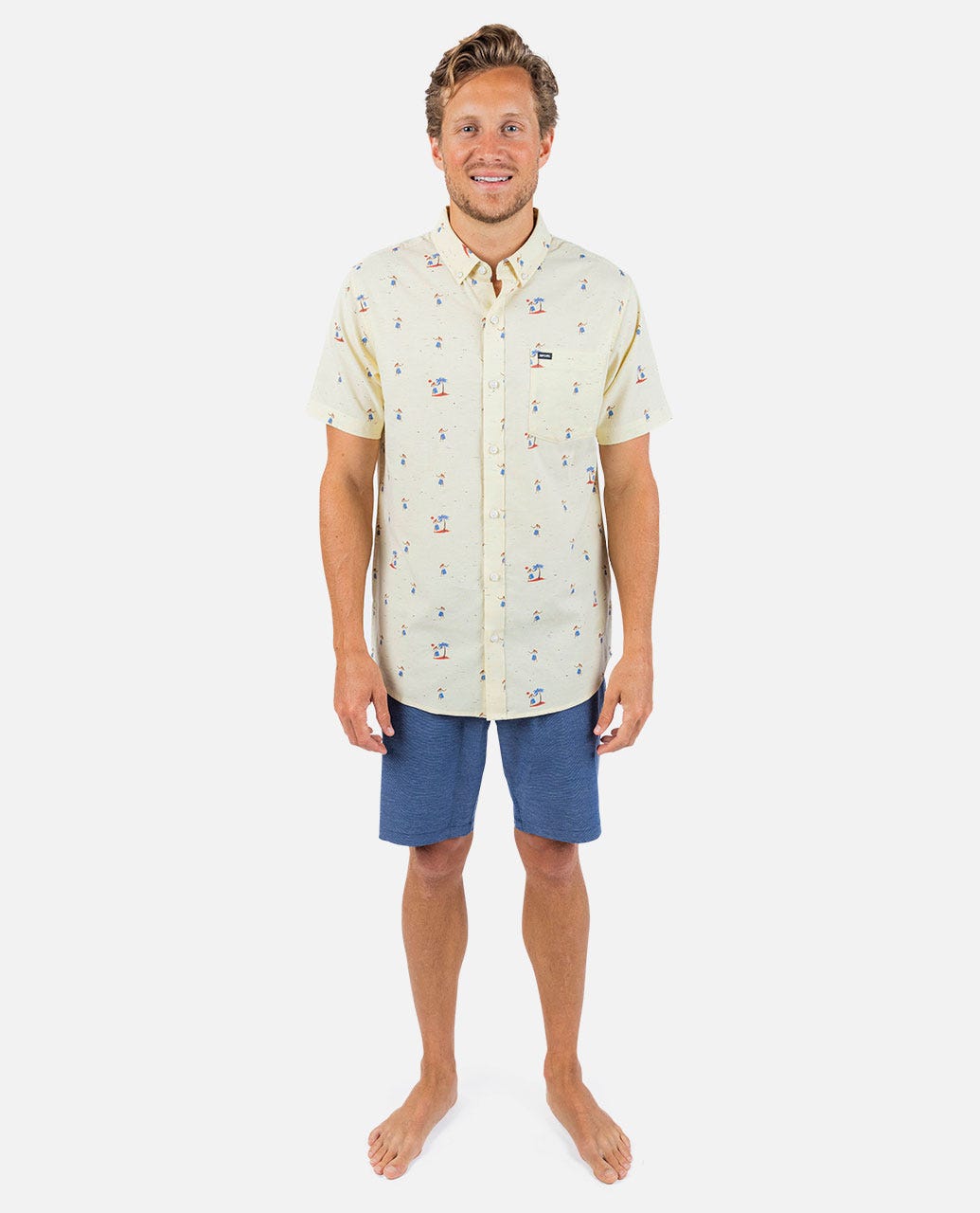 Rip Curl Hula Breach SS Shirt 8872-VINTAGE YELLOW L