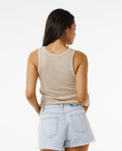 RIP CURL SOUND WAVE RIBBED TANK 0031-NATURAL S