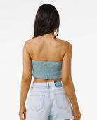 RIP CURL HIBISCUS HEAT HALTER NECK TOP 8962-MID BLUE L