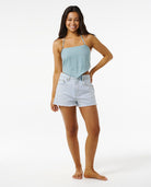 RIP CURL HIBISCUS HEAT HALTER NECK TOP 8962-MID BLUE M