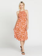 VOLCOM OFF TROPIC DRESS BRT-BURNT SIENNA M