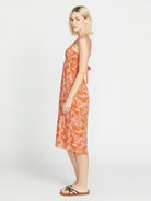 VOLCOM OFF TROPIC DRESS BRT-BURNT SIENNA XS