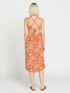 VOLCOM OFF TROPIC DRESS BRT-BURNT SIENNA XS