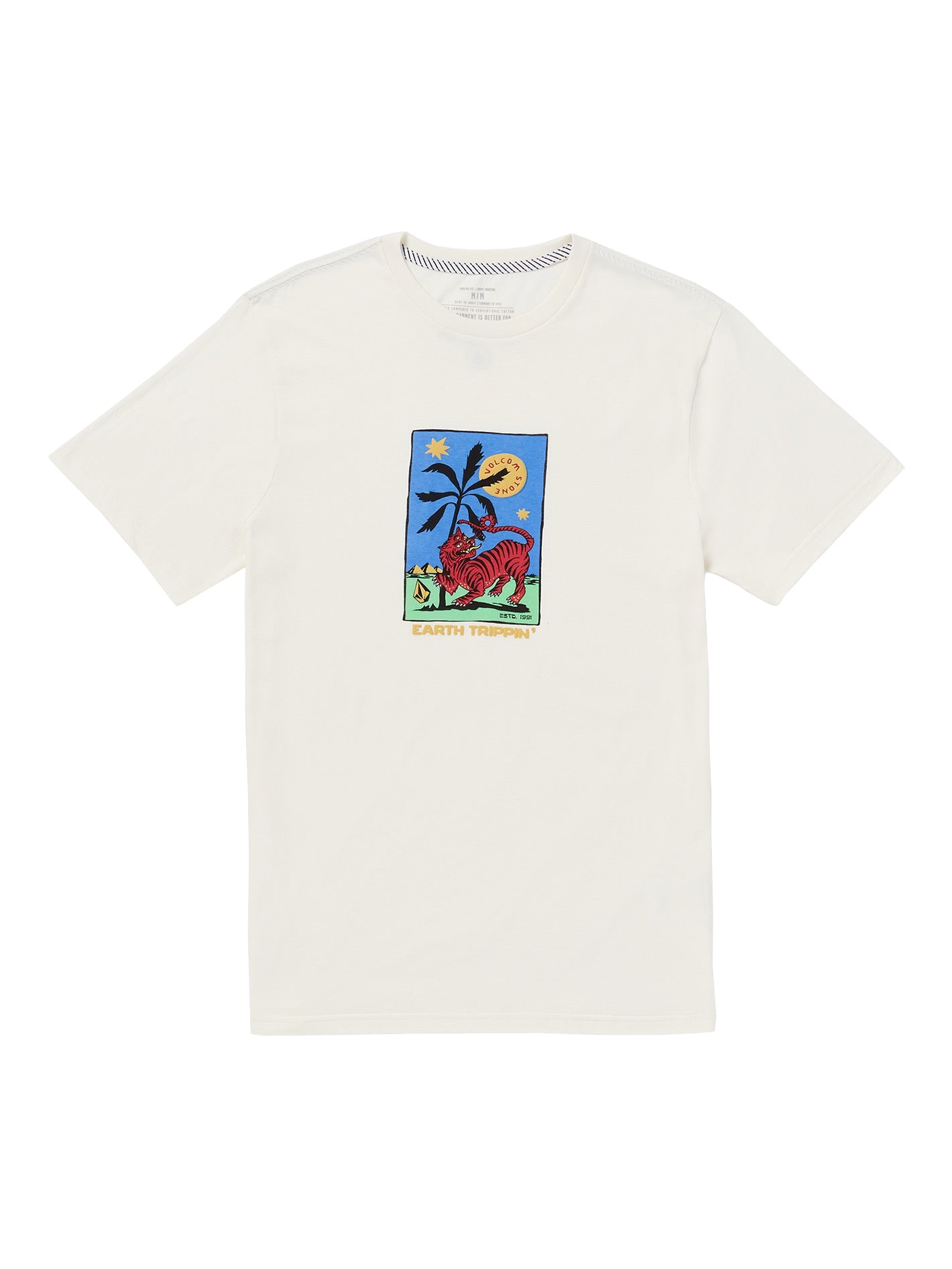 VOLCOM TAROT TIGER FTY SS TEE OFW-OFF WHITE S