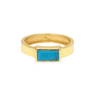 Pura Vida Tulum Turquoise Ring  GOLD 6
