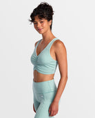 RVCA GATHERED FRONT MID SUPPORT BRA GHZ L/12