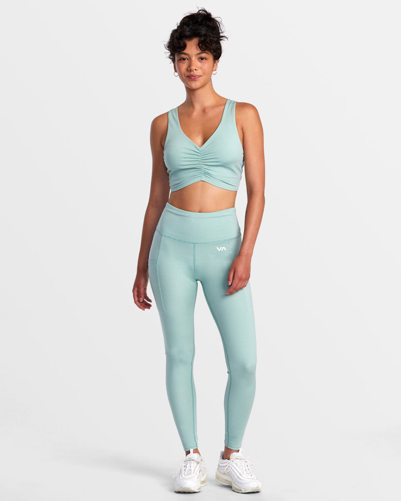 RVCA GATHERED FRONT MID SUPPORT BRA GHZ S/8