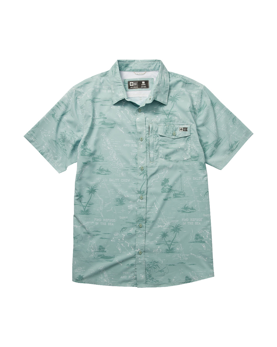 Salty Crew Seafarer SS Tech Woven Mackerel M