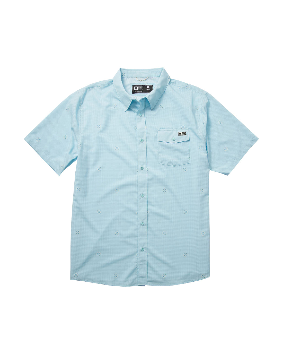 Salty Crew Sailfin SS Perf Woven Sea Blue XL