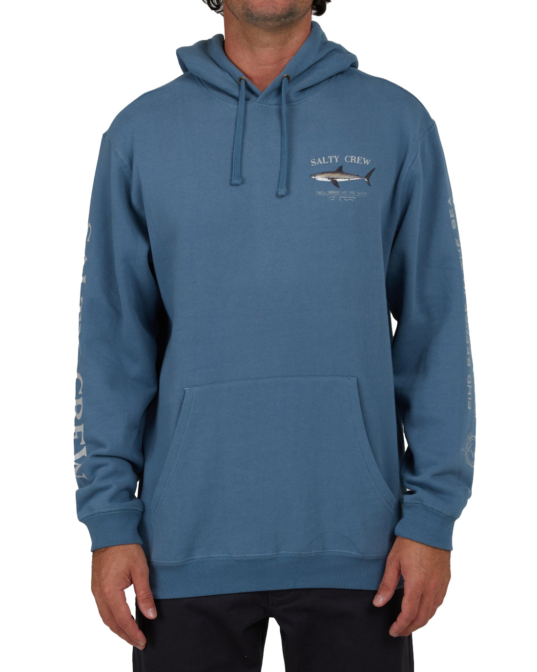 Salty Crew Bruce Hooded Fleece Slate L