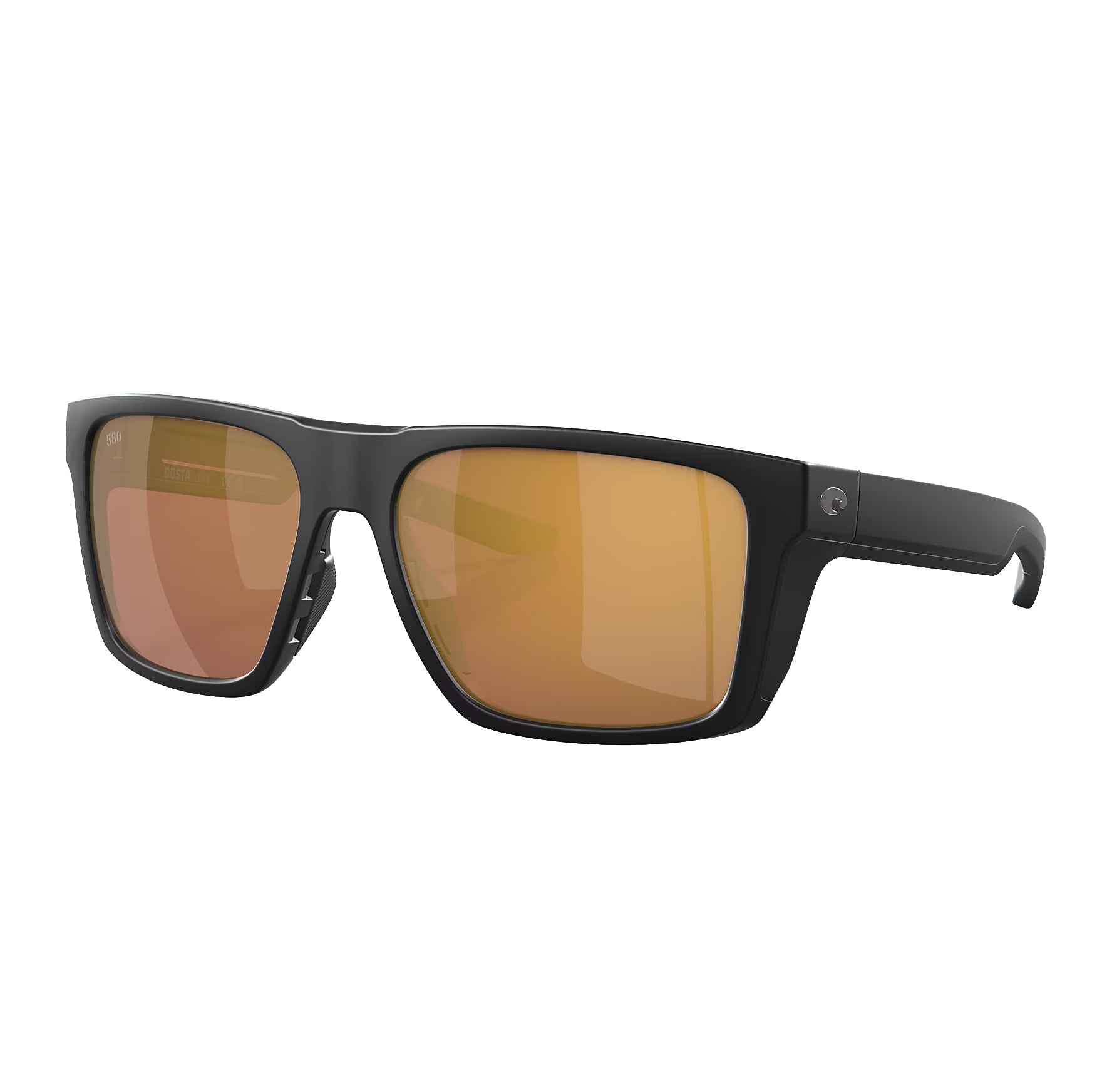 Costa Del Mar Lido Polarized Sunglasses MatteBlack GoldMirror 580G