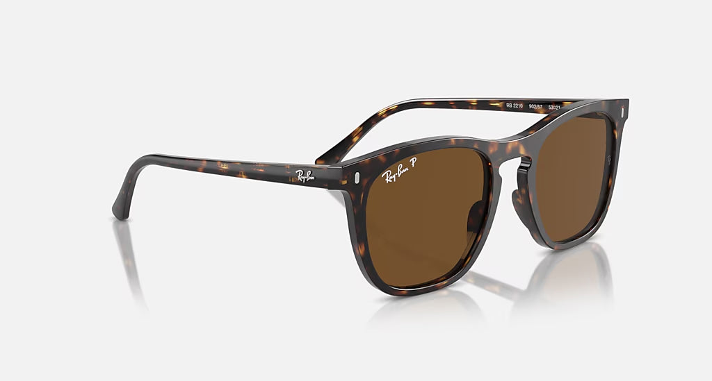 Ray-Ban 0RB2210 Polarized Sunglasses Havana Brown